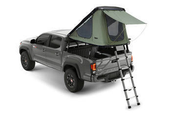 Thule Basin Wedge Roof tent with a stable black outer shell